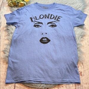 BLONDIE Blue Graphic Band Tee sz M/L